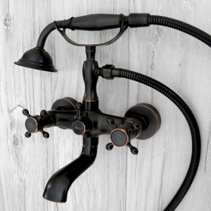 Baterie pentru Cada REA ERA Retro OLD Black, Montaj pe blat finisaj Negru Mat - Img 5