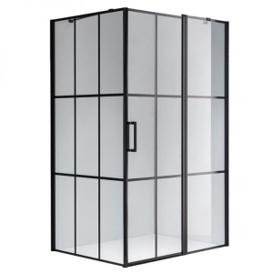 Cabina de dus Dreptunghiulara BS03B, Dimensiune 110x90cm, Culoare Negru