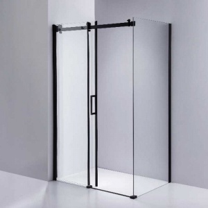 Cabina De Dus Dreptunghiulara BS14B, Dimensiune 110x90cm, Culoare Negru - Img 4