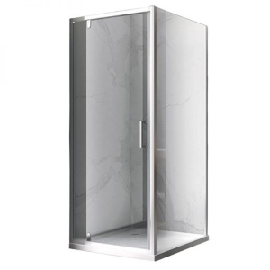 Cabina de dus KZ04B, Patrata , Design Modern, Dimensiune 80x80cm, Culoare Crom