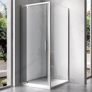 Cabina de dus KZ04B, Patrata , Design Modern, Dimensiune 80x80cm, Culoare Crom - Img 4