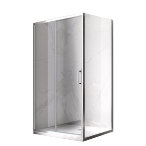 Cabina de dus KZ103A dreptunghiulara, Dimensiuni 100X80cm, Culoare Crom