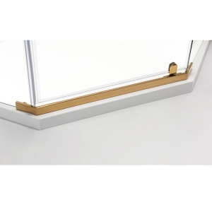 Cabina de dus KZ91B Pentagonala, Design Modern 90x90cm, Culoare Auriu - Img 4