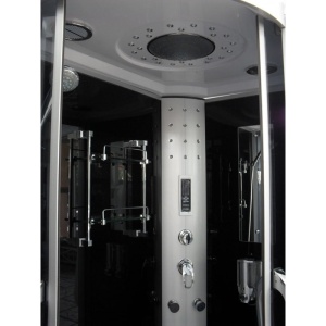 Cabina de dus MO-09912 cu Hidromasaj si sauna 120x85cm, Design Modern, Stanga, Culoare Crom/Alb - Img 7