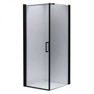 Cabina de dus Patrata BS04A, Design Modern 80x80cm, Culoare Negru