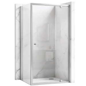 Cabina de dus patrata cu rame cromate Rea Primo Swing 90 x 90 cm - Img 1