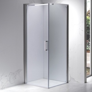 Cabina de dus Patrata KZ1190A, Design Modern 90X90cm, Culoare Crom - Img 2