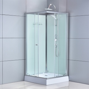 Cabina de dus patrata WSH308 ,cu cadita de dus 90x90 cm , Culoare Crom - Img 2