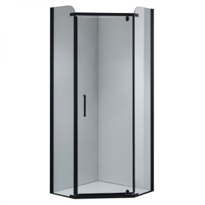 Cabina de dus Pentagonala KZ91B, Design Modern 90x90cm, Culoare Negru