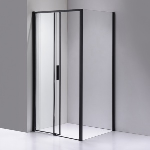 Cabina de dus Super Slim Nova 100x90cm, Design Modern , Culoare Negru - Img 5