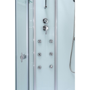 Cabina de dus WSH7703B cu Hidromasaj, Dimensiune 90x90cm, Culoare Crom - Img 6