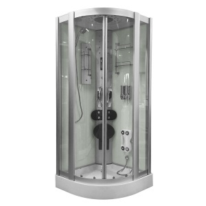 Cabina dus MO-09909A cu hidromasaj, culoare alb, dimensiune 90x90x220cm