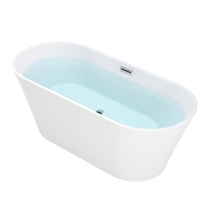 Cada de baie 170x80cm Lisbona 502C , Culoare Alb , Deversor Cromat