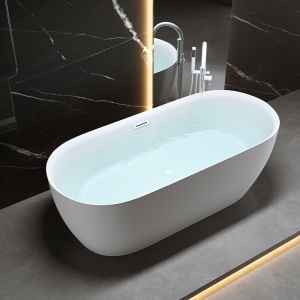 Cada de baie Cesana 518A 150x75cm, Culoare Alb , Deversor Alb Lucios - Img 5
