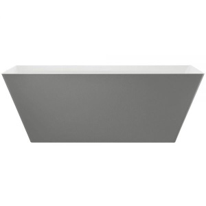 Cada De Baie Freestanding, Design Modern 170x75x60cm, Strat Abraziv , Culoare Gri /Alb
