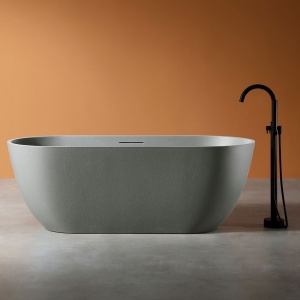 Cada De Baie Freestanding , Design Modern 170x75x60cm, Strat Abraziv ,Culoare Grey - Img 3