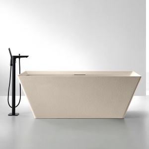 Cada De Baie Freestanding, Design Modern 170x75x60cm, Strat Abraziv , Culoare Bej Deschis - Img 6