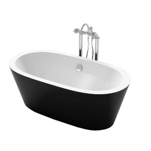 Cada de baie Porto 503A 150x75cm, Culoare Negru , Deversor Cromat - Img 12