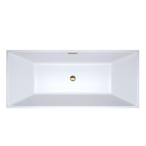 Cada de baie Santa 507A 150x75cm , Culoare Alb , Deversor Auriu - Img 4