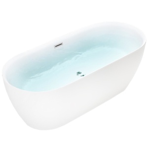 Cada de baie suport 150x75cm Cesana 518A, Culoare Alb , Deversor Cromat