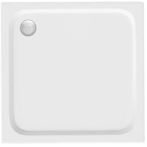 Cadita de dus dreptunghiulara finisaj lucios Rea Belmond 90x90 alba - Img 1