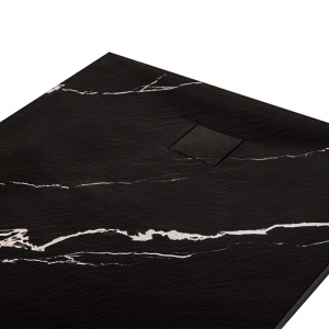 Cadita de dus Riko SLIM, Dimensiune 100x80cm, Marmura Neagra - Img 4