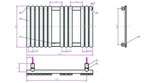 Calorifer Portprosop Flat White 80x50cm, Design Modern, Culoare Alb - Img 3