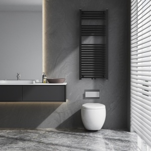 Calorifer vertical GAMA-BL-2 pentru baie 120x50, negru - Img 9
