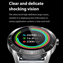 Ceas Smartwatch SeveShop, Bratara Fitness, Rezistent la Apa IP67, Notificari Apeluri/SMS/Social Media, Monitorizare Activitati Fizice, Somn, Ritm Cardiac, Pedometru, Player Muzica, Conectivitate Bluetooth 5.0, Autonomie 7 Zile, Grey - Img 2