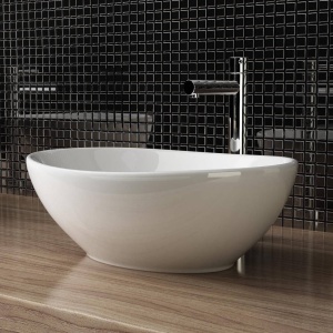 Chiuveta de blat PRO VERA White, Dimensiuni 40.5 x 33.7x 13.5 cm, Forma Ovala, Ceramica sanitara, Alb - Img 6