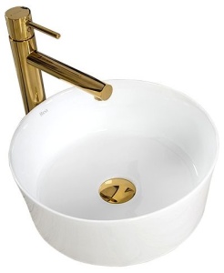 Chiuveta de blat REA Ida, 36x36 X 14 Cm, Montaj Pe Blat, Design Deosebit, Ceramica Sanitara, Alb - Img 7