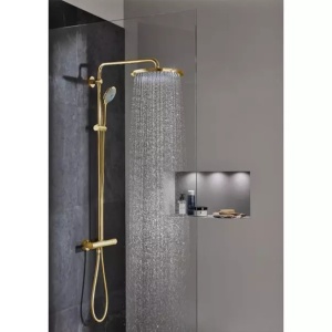 Coloana de dus cu baterie termostatata auriu periat Grohe Euphoria 310 Cool Sunrise - Img 2