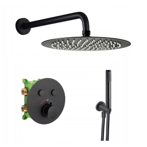Kit de dus PRO BLACK 1019,cu termostat