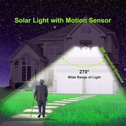 Lampa Solara de Exterior SeveShop 600lm, 3 Moduri de Iluminare, Senzor de Miscare, IP65, Rezistenta la Apa, Acumulator Li-Polymer 2400mAh, Iluminare pentru Curte, Gradina si Terasa, Autonomie 10h, Design Compact, Alb - Img 4