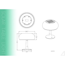 Lampa Solara LED Portabila si Reincarcabila de Interior Exterior, Mushroom Neosimply, 500 lumeni, 4 Moduri de utilizare, panou solar, Green - Img 3