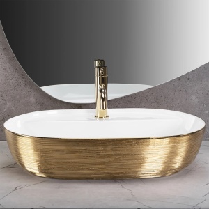 Lavoar de blat Rea Aura 61 cm, Culoare White Gold Brush - Img 4