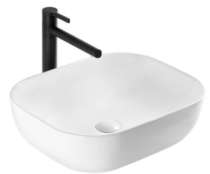 Lavoar de blat REA BELINDA SLIM, Dimensiuni 46.5 x 33 x 13.5 cm, Design Deosebit, Forma Dreptunghiulara, Ceramica Sanitara, Alb