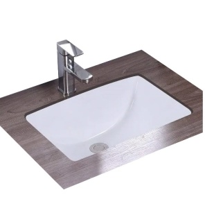 Lavoar incastrat REA ADELA, 46x33 X 19 Cm, Montaj Pe Blat, Design Deosebit, Ceramica Sanitara, Alb - Img 1