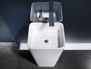 Lavoar Independent Monolit PRO MODENA, Dimensiuni 40.5x35.5 X 81.5 Cm, Forma Rectangulara, Alb - Img 4