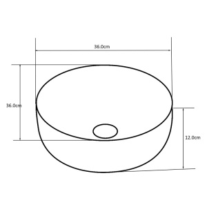 Lavoar pe blat, Lava, marmura ceramica negru cu model auriu, Rotund 36cm - Img 10