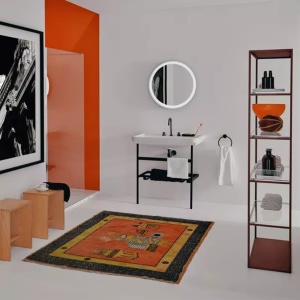Lavoar pe mobilier Ideal Standard Atelier Calla alb lucios 67 cm cu orificiu baterie si preaplin - Img 6