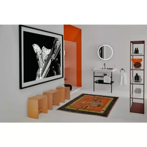 Lavoar pe mobilier Ideal Standard Atelier Calla alb lucios 87 cm cu 2 orificii baterie - Img 5