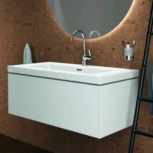 Lavoar pe mobilier Ideal Standard Atelier Extra alb lucios cu orificiu preaplin 81 cm - Img 8