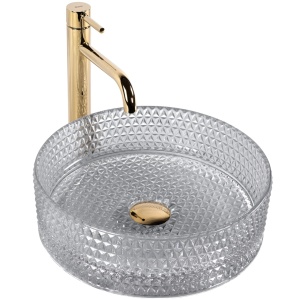 Lavoar pentru baie , Rea Cristal Light , Culoare Grey - Img 1