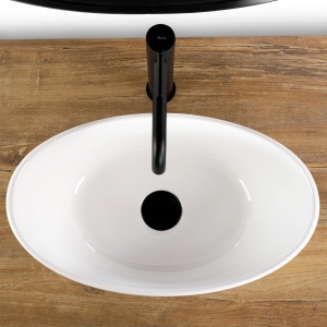 Lavoar pentru baie Rea Kate 36 cm, Cu tip de montare pe blat , Culoare Alb - Img 3