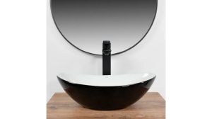 Lavoar pentru blat REA ROYAL MINI black/white - Img 2