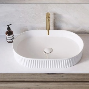 Lavoar pentru blat REA VANDA cu Dimensiune de 60cm, Culoare Alb - Img 1