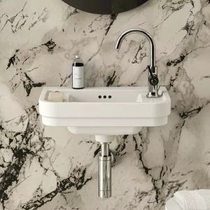 Lavoar suspendat Ideal Standard Atelier Calla alb lucios 50 cm cu orificiu baterie dreapta - Img 9