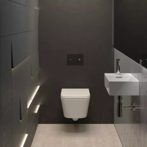 Lavoar suspendat Ideal Standard Atelier Extra 45 cm alb mat cu orificiu baterie si preaplin stanga - Img 1