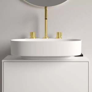 Lavoar suspendat Ideal Standard Atelier Linda-X 50 cm alb lucios cu 3 orificii baterie - Img 8
